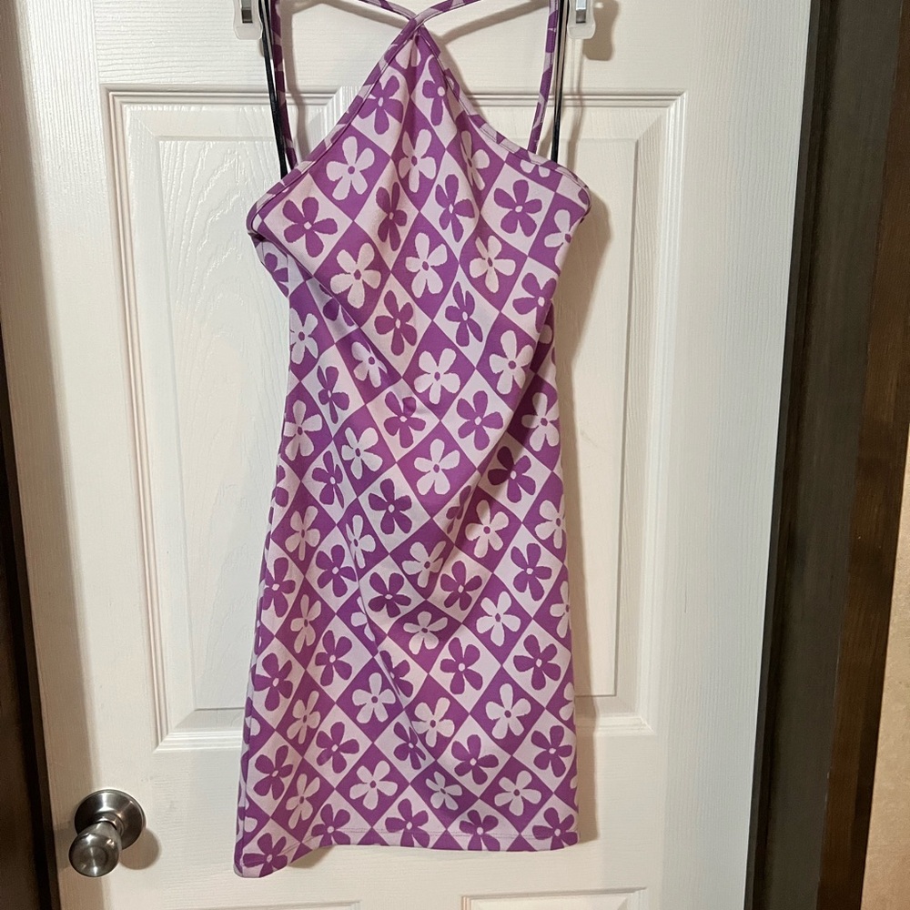 Forever 21 Purple Floral Mini Dress
